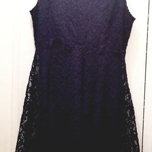 Sharagano Sleeveless Lace Dress